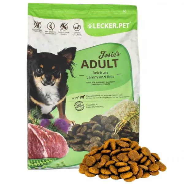 4-kg-leckerpet-josies-adult-lamm--reis-hundefutter-trockenfutter-vollnahru-1774211625093464512 4 kg Lecker.Pet® Josie's Adult Lamm & Reis Hundefutter Trockenfutter Vollnahrung, 500 Stück – Bild 1