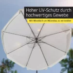RAUS-VERKAUF, Basic Gartenschirm Rund | 3 m, grau, ecru, marineblau, 60 Stück – Bild 5