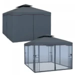 RAUS-VERKAUF, Deluxe Gartenpavillon 4,5 x 3 m grau, 50 Stück – Bild 4